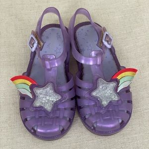 Mini Melissa Shooting Star Rainbow Sandal Size 10
